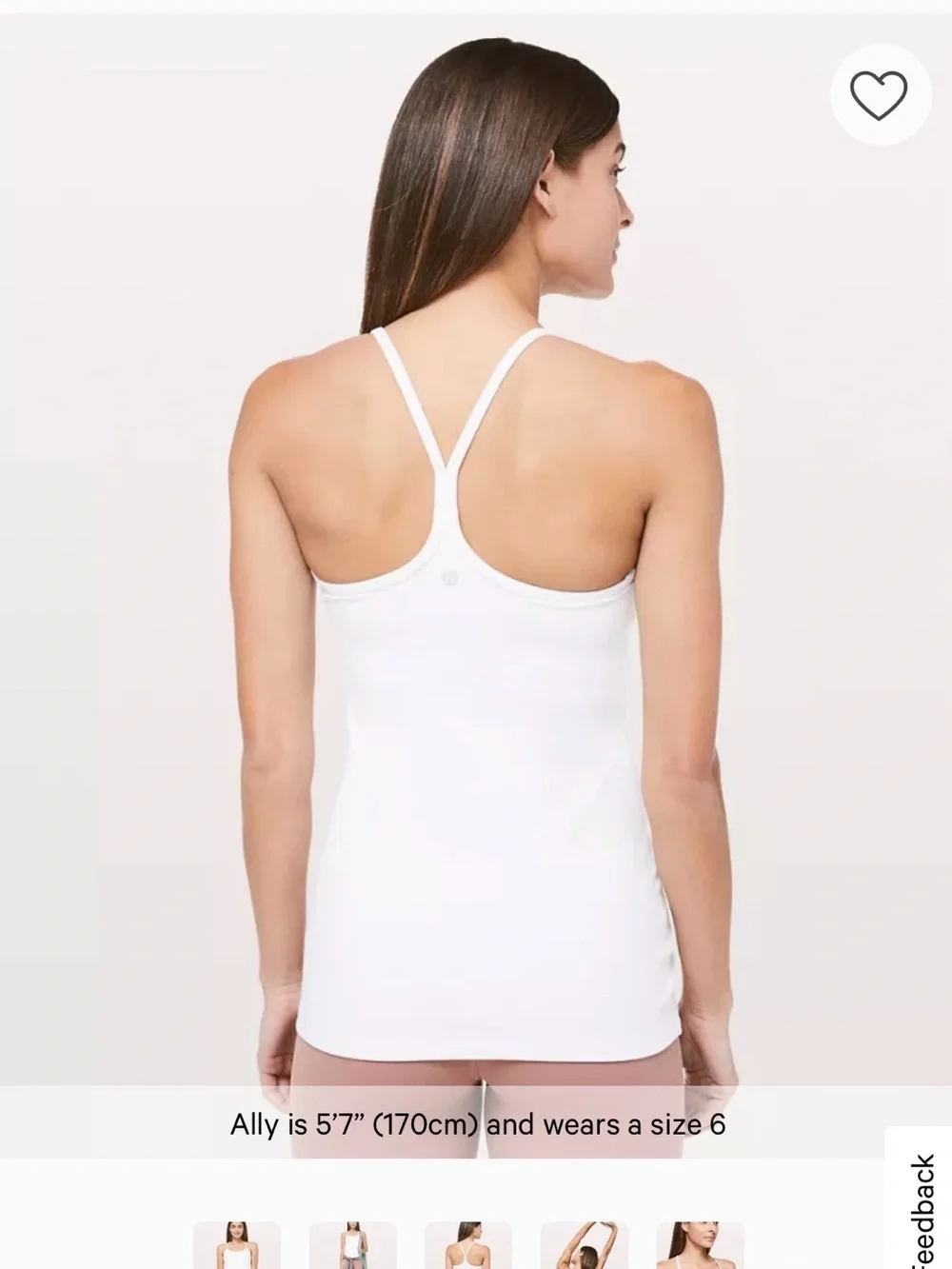 lululemon athletica White Strappy Tank Top